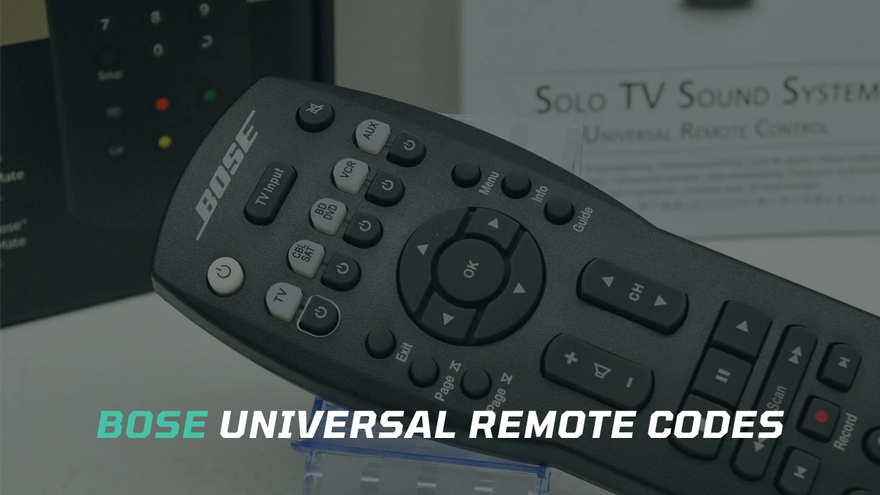 Bose universal remote programming