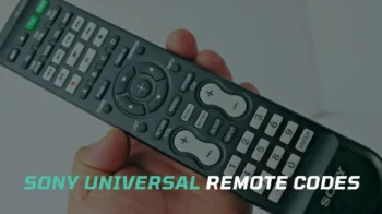 Sony remote control codes and programming instructions